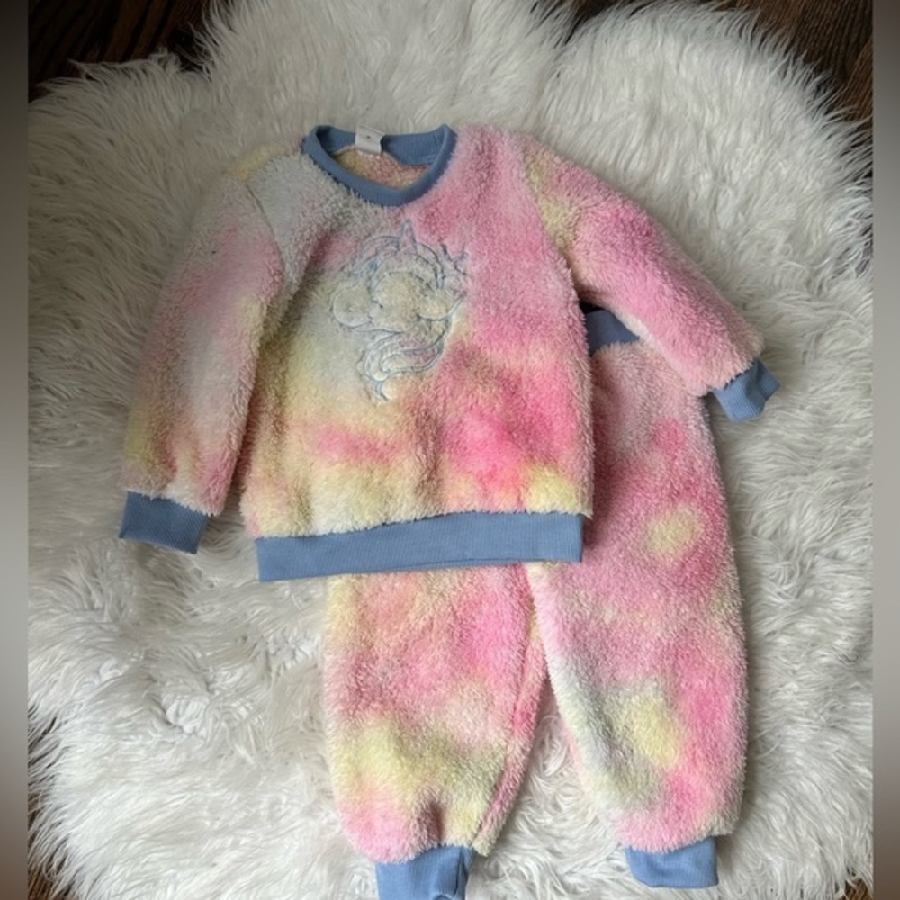 Toddler unicorn matching plush set
